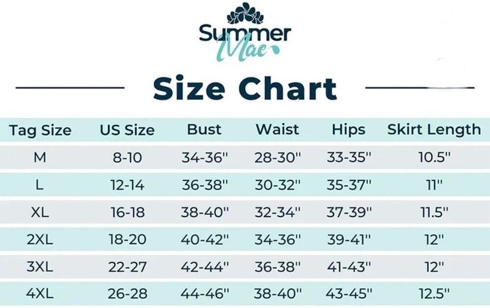 Summer Mae Women's Swimdress 2XL Blue Tummy Control Padded Bra - Picture 3 of 10